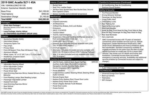 2019 GMC Acadia SLT-1