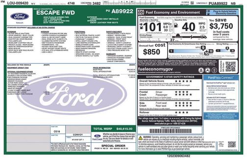 Gray Metallic 2023 Ford Escape PHEV