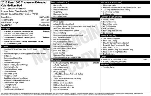2013 RAM 1500 Tradesman/Express
