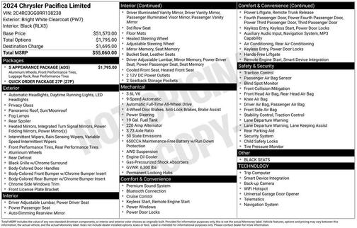 2024 Chrysler Pacifica Limited