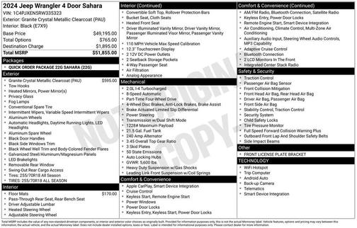 Granite Crystal Clearcoat Metallic 2024 Jeep Wrangler Sahara