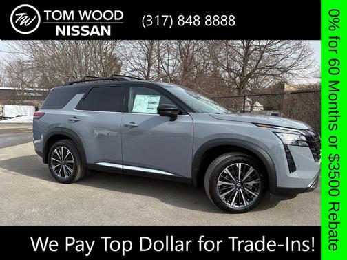 Boulder Gray/Super Black 2026 Nissan Pathfinder Platinum