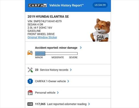 2019 Hyundai ELANTRA SE