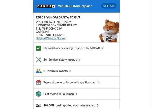 2015 Hyundai SANTA FE GLS