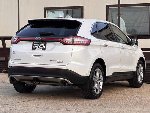 White Platinum Metallic Tri-Coat 2015 Ford Edge Titanium