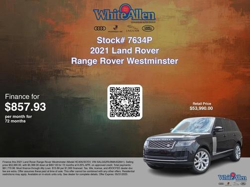 2021 Land Rover Range Rover Westminster