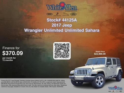 2017 Jeep Wrangler Unlimited Sahara