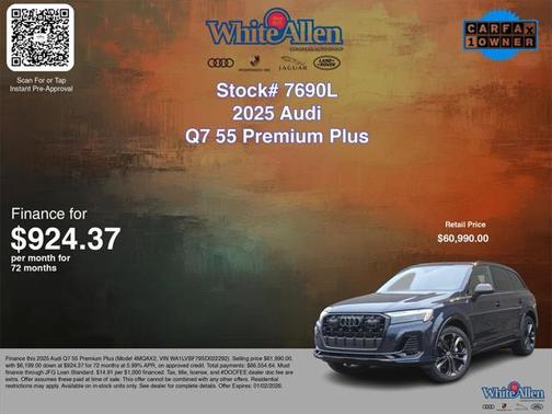 2025 Audi Q7 Premium Plus 55 TFSI quattro Tiptronic