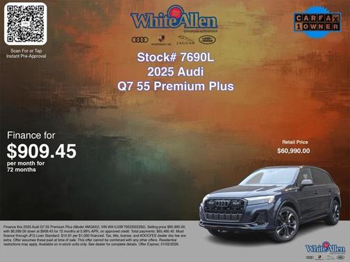 2025 Audi Q7 Premium Plus 55 TFSI quattro Tiptronic