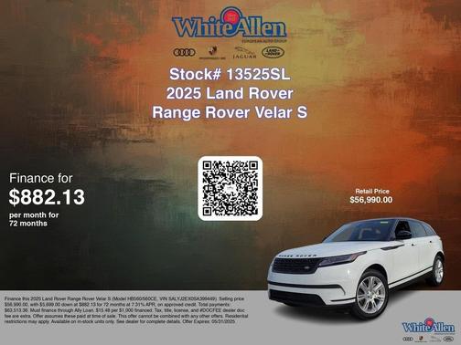 2025 Land Rover Range Rover Velar P250 S