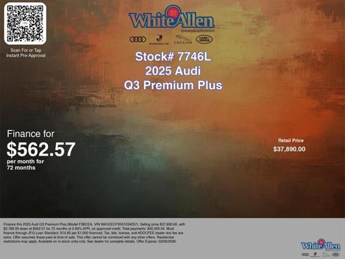 2025 Audi Q3 Premium 45 TFSI S line quattro Tiptronic