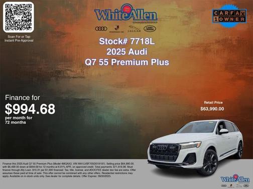 2025 Audi Q7 Premium Plus 55 TFSI quattro Tiptronic