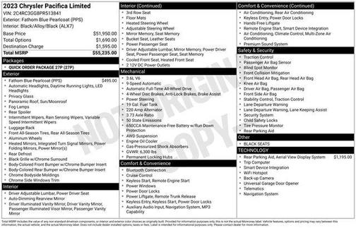 2023 Chrysler Pacifica Limited