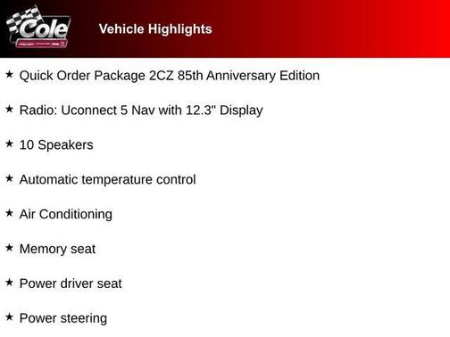 Bright White Clearcoat 2026 Jeep Grand Cherokee 85th Anniversary Edition