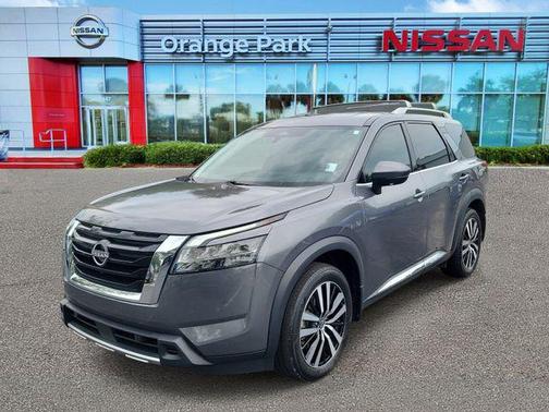 Gun Metallic 2023 Nissan Pathfinder Platinum 4WD