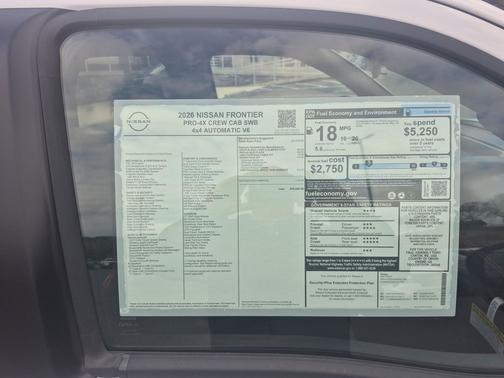 Glacier White 2026 Nissan Frontier PRO-4X