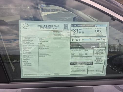 Gun Metallic 2026 Nissan Rogue Dark Armor