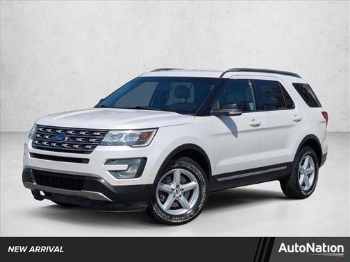 White Platinum Metallic Tri-Coat 2017 Ford Explorer XLT