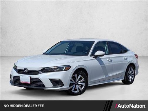 Platinum White Pearl 2022 Honda Civic LX