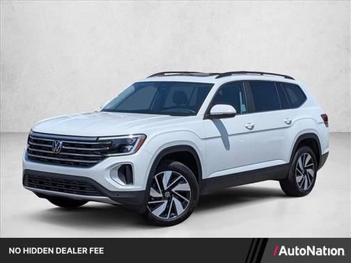 Pure White 2024 Volkswagen Atlas 2.0T SE w/Technology