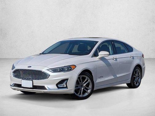 White Platinum Metallic Tri-Coat 2019 Ford Fusion Hybrid Titanium