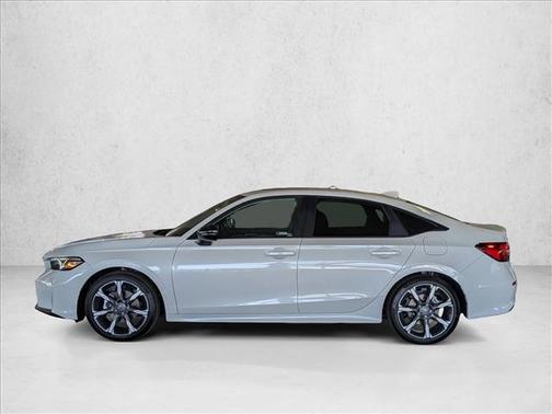 Platinum White Pearl 2026 Honda Civic Hybrid Sport Touring