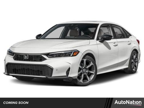 Platinum White Pearl 2026 Honda Civic Hybrid Sport Touring