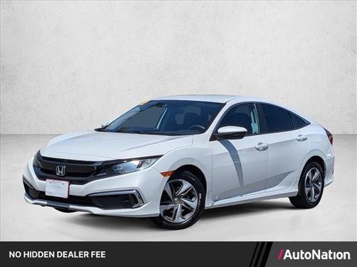 Platinum White Pearl 2019 Honda Civic LX