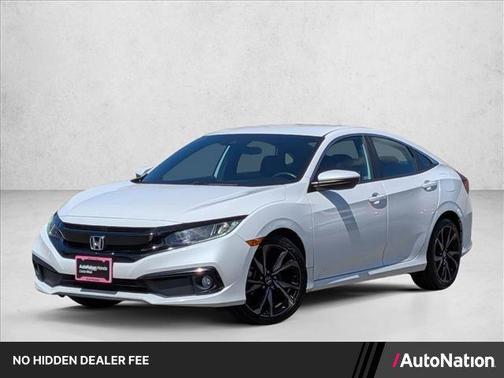 Platinum White Pearl 2019 Honda Civic Sport