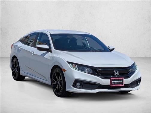 Platinum White Pearl 2019 Honda Civic Sport