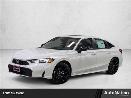 Platinum White Pearl 2026 Honda Civic Hybrid Sport