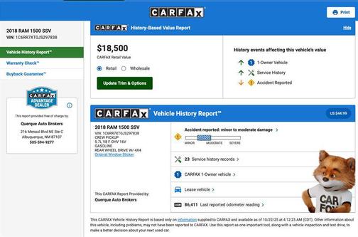 2018 RAM 1500 SSV Crew Cab 4x4 5'7' Box