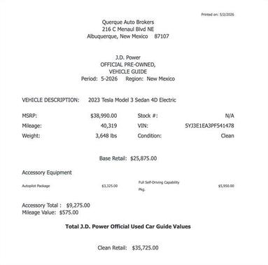 Midnight Silver Metallic 2023 Tesla Model 3 Standard Range