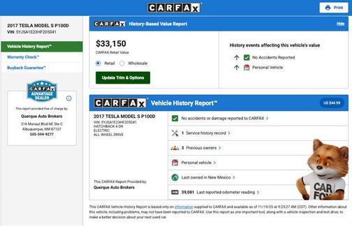 2017 Tesla Model S P100D