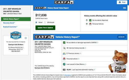 2011 Jeep Wrangler Unlimited Sahara