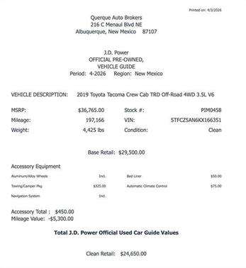 2019 Toyota Tacoma TRD Off-Road