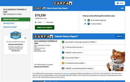 2015 Chevrolet Express 2500 LT