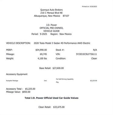 2020 Tesla Model 3 Performance