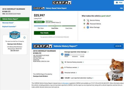 2018 Chevrolet Silverado 1500 LTZ