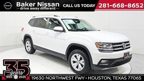 Pure White 2019 Volkswagen Atlas 3.6L SE w/Technology