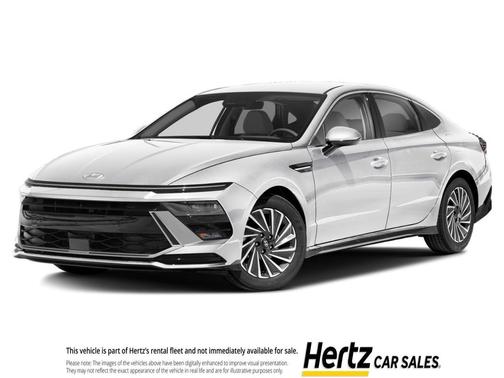 Serenity White 2025 Hyundai SONATA Hybrid SE