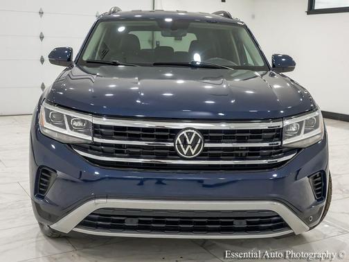 Tourmaline Blue Metallic 2021 Volkswagen Atlas 3.6L SE w/Technology