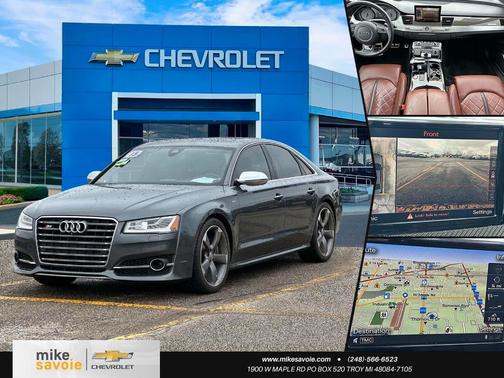 Daytona Gray Pearl 2015 Audi S8 4.0T quattro