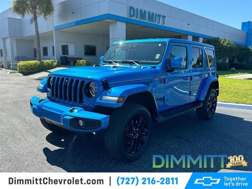 Hydro Blue Pearl 2022 Jeep Wrangler Unlimited Sahara High Altitude