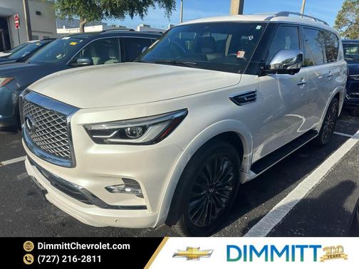 Aspen White 2024 INFINITI QX80 SENSORY