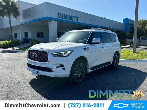 Aspen White 2024 INFINITI QX80 SENSORY
