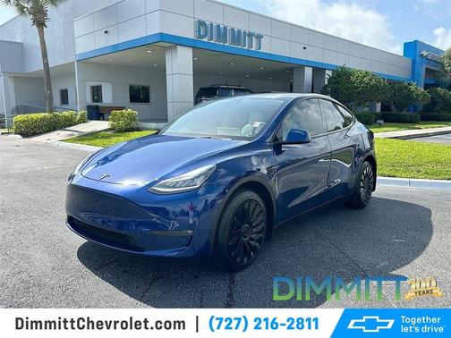 Deep Blue Metallic 2021 Tesla Model Y Long Range