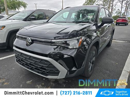 Deep Black Pearl Effect 2025 Volkswagen Taos 1.5T S