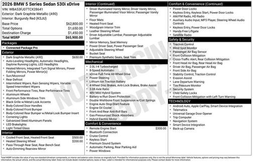 Dark Graphite 2026 BMW 530 xDrive