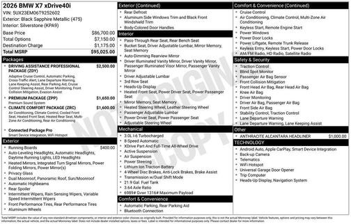 2026 BMW X7 xDrive40i
